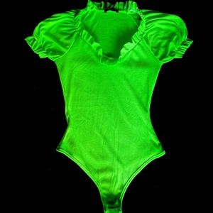 Womens bright green bodysuit